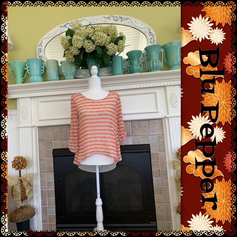 Blu Pepper lightweight striped top, size S